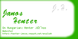 janos henter business card